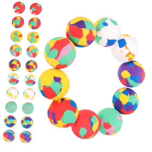 FRCOLOR 50 Stück Eva Bälle für Bunte Hüpfbälle Dekorative Wurfspielzeuge Stress für Geburtstagsfeiern und Freizeitaktivitäten von FRCOLOR