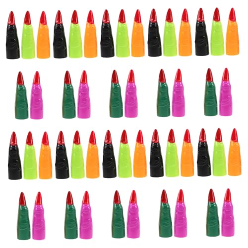 FRCOLOR 50 Stück Halloween Hexen Fingernagel Covers Langlebig Realistisch Gothic Punk Nagel für Party Cosplay Festival in Orange Violett Grün Schwarz FRCOLOR 50 Stück Halloween Hexen Fingernagel Covers Langlebig Realistisch Gothic Punk Nagel für Party Cosplay Festival in Orange Violett Grün Schwarz von FRCOLOR
