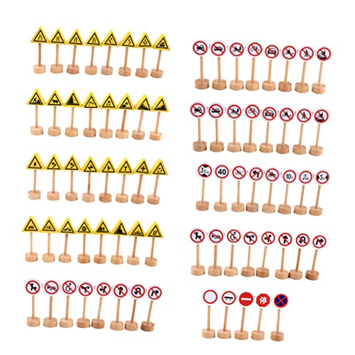 FRCOLOR 50 Stück Holzspielzeug Verkehrszeichen Teiliges Lernspielzeug für Verkehrssicherheit und Kognitiven Fähigkeiten für Spielstraßen mit Spielautos FRCOLOR 50 Stück Holzspielzeug Verkehrszeichen Teiliges Lernspielzeug für Verkehrssicherheit und Kognitiven Fähigkeiten für Spielstraßen mit Spielautos von FRCOLOR