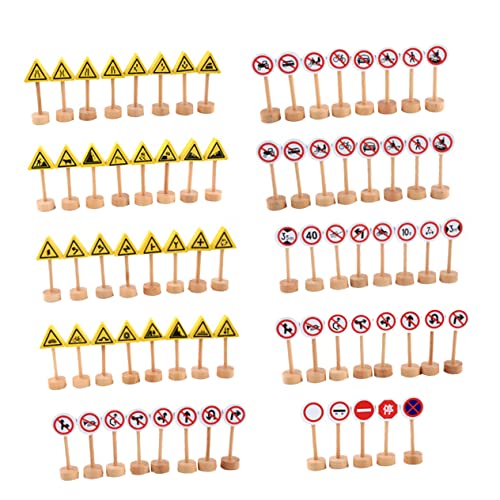FRCOLOR 50 Stück Holzspielzeug Verkehrszeichen Teiliges Modell für Pädagogisches zur Verkehrserziehung für Kreative Spielszenen Langlebig und Sicher Fördert über Straßensignale FRCOLOR 50 Stück Holzspielzeug Verkehrszeichen Teiliges Modell für Pädagogisches zur Verkehrserziehung für Kreative Spielszenen Langlebig und Sicher Fördert über Straßensignale von FRCOLOR