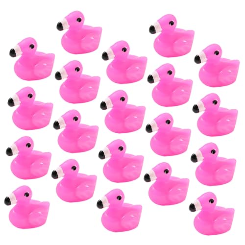 FRCOLOR 50 Stück Mini Resin Flamingo Figuren Bunte Kleine Harztiere für DIY Puppenhaus Garten Partydekoration Lebendige Miniatur Tiere für Kreative Mikro Landschaften und Bastelprojekte von FRCOLOR