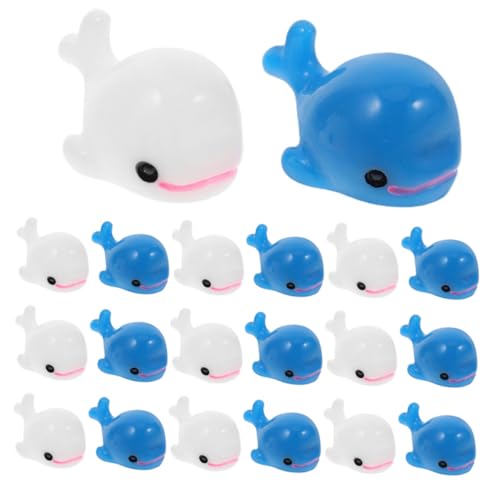 FRCOLOR 50 Stück Miniatur Delfin Figuren Teiliges Resin Ocean Themen Deko für Terrarien und Aquarien Niedliche Meerestiere für Puppenhaus und Heimdekoration Bunte Delfin Charaktere Blaue von FRCOLOR