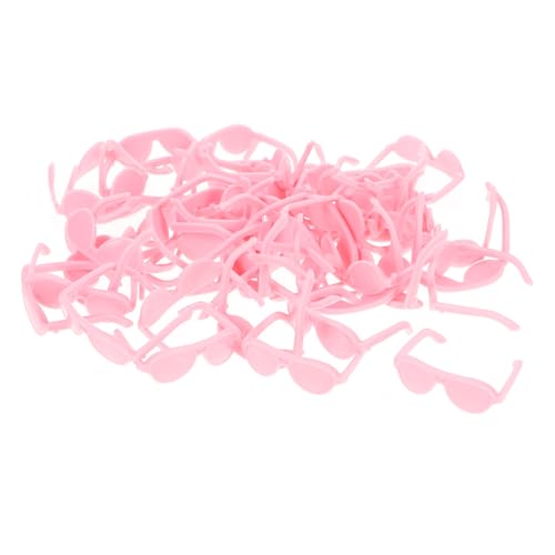 FRCOLOR 50 Stück Miniatur Puppenbrillen Leichte Kunststoff Sonnenbrillen Bruchsichere DIY Puppenhaus Zubehör Dekorative Eyewear Modelle für Puppen und Bastelprojekte von FRCOLOR
