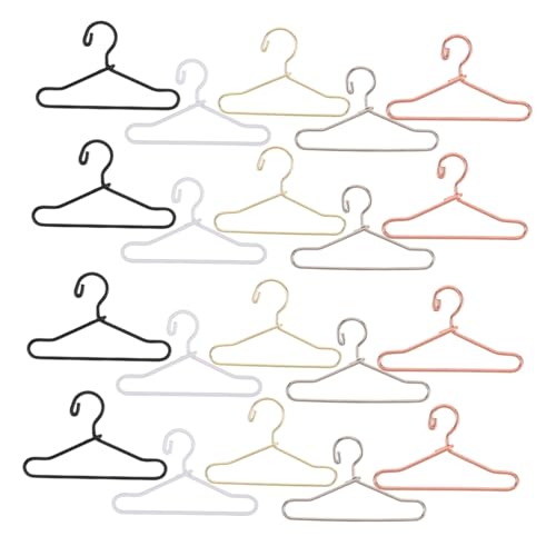 FRCOLOR 50 Stück Platzsparende Hängersets für Organisation von Puppenkleidung für Puppenstuben und Sammlungen FRCOLOR 50 Stück Platzsparende Hängersets für Organisation von Puppenkleidung für Puppenstuben und Sammlungen von FRCOLOR