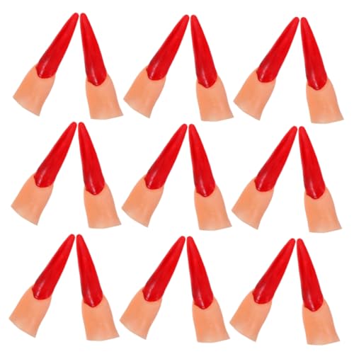FRCOLOR 50 Stück Realistische Halloween Fake Finger mit Roten Nägeln Kunststoff Simulation Finger Props für Kostüme Partydeko Zaubertricks und Horror Cosplay FRCOLOR 50 Stück Realistische Halloween Fake Finger mit Roten Nägeln Kunststoff Simulation Finger Props für Kostüme Partydeko Zaubertricks und Horror Cosplay von FRCOLOR