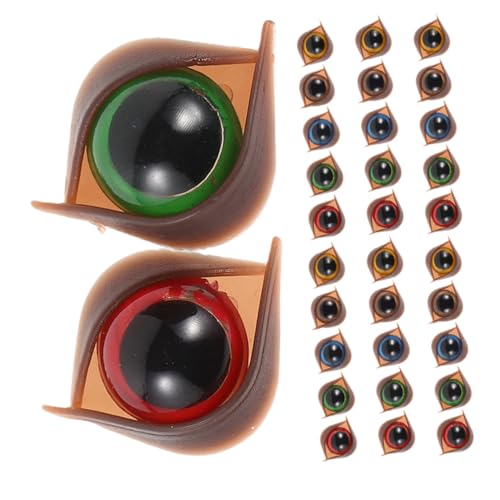 FRCOLOR 50 Stück Realistische Kunststoffaugen mit Doppelaugenlid für DIY Materialien und Häkeltiere für Handgemachte Plüschtiere und Bastelprojekte FRCOLOR 50 Stück Realistische Kunststoffaugen mit Doppelaugenlid für DIY Materialien und Häkeltiere für Handgemachte Plüschtiere und Bastelprojekte von FRCOLOR