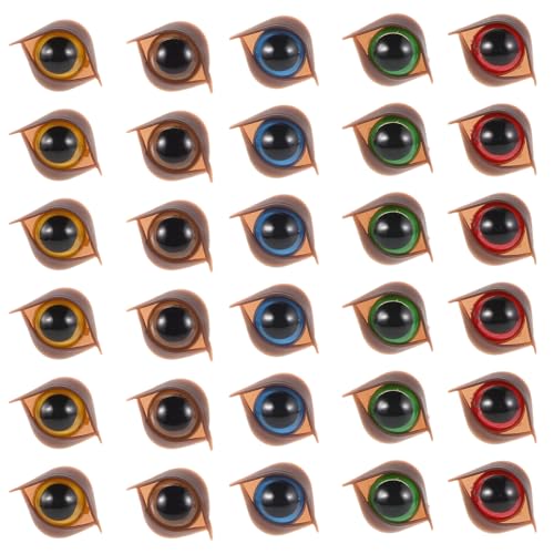 FRCOLOR 50 Stück Sicherheitsaugen für Häkeltiere Kunststoffpuppenaugen mit Unterlegscheiben für DIY Plüschspielzeuge und Häkelpuppen Einzigartige Ansprechende Details für Niedliches von FRCOLOR