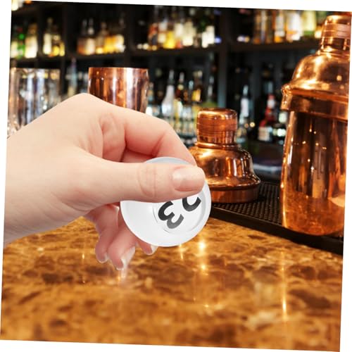 FRCOLOR 50 Stück Teiliges Bunte Nummerierte Loskugeln aus Robustem Wiederverwendbare Runde Lotteriekugeln für Partyspiele Tombola und Feierlichkeiten Klare Zahlen Leichte und von FRCOLOR