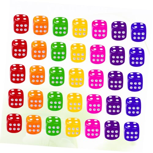 FRCOLOR 50 Stück Teiliges Bunte Transparente Acrylwürfel Langlebige Ausbalancierte Spielwürfel mit Großen Punkten Geeignet für Brettspiele Events Party und Ktv Zufällige Zufällige Farbe FRCOLOR 50 Stück Teiliges Bunte Transparente Acrylwürfel Langlebige Ausbalancierte Spielwürfel mit Großen Punkten Geeignet für Brettspiele Events Party und Ktv Zufällige Zufällige Farbe von FRCOLOR