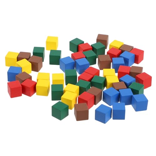 FRCOLOR 50 Stück Teiliges Buntes Holz Schachfiguren Kleine Spielfiguren für Leichte Kompakte Spielsteine für Flugschach und Brettspielzubehör für Familien und Freizeitspiele von FRCOLOR