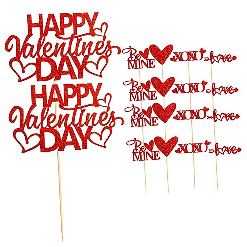 FRCOLOR 50 Stück Teiliges Cupcake Topper Valentinstag Hochzeit Tortenstecker Glitzernde Rote Herzform Tortendeko für Party Kuchenverzierung Romantisch und Sicher FRCOLOR 50 Stück Teiliges Cupcake Topper Valentinstag Hochzeit Tortenstecker Glitzernde Rote Herzform Tortendeko für Party Kuchenverzierung Romantisch und Sicher von FRCOLOR