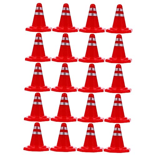 FRCOLOR 50 Stück Teiliges DIY Verkehrszeichen aus Robustem Kunststoff Leitkegel und Straßensperren für Simulation und Verkehrserziehung für Modellbau von FRCOLOR