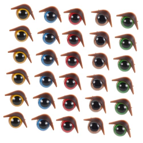 FRCOLOR 50 Stück Teiliges Kunststoff Sicherheitsaugen für Häkeltiere mit Unterlegscheiben Große Bastelaugen für Plüschtiere und DIY Puppen Einzigartige Einäugige Design Augen Braun FRCOLOR 50 Stück Teiliges Kunststoff Sicherheitsaugen für Häkeltiere mit Unterlegscheiben Große Bastelaugen für Plüschtiere und DIY Puppen Einzigartige Einäugige Design Augen Braun von FRCOLOR