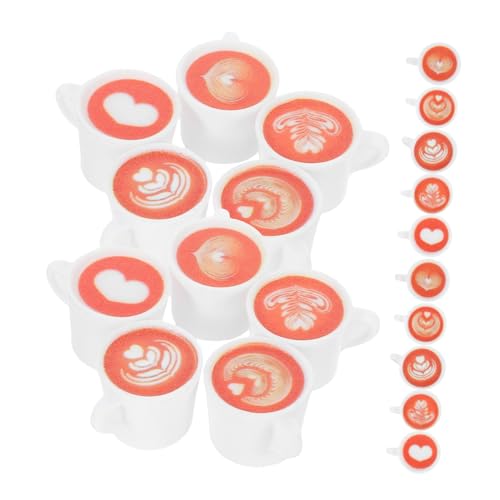 FRCOLOR 50 Stück Teiliges Mini Resin Kaffee Tassen Realistische Miniatur Kaffeetassen aus Robustem Harz für Puppenhaus Kreative Dekoration Lernspielzeug und DIY Küchenaccessoires von FRCOLOR