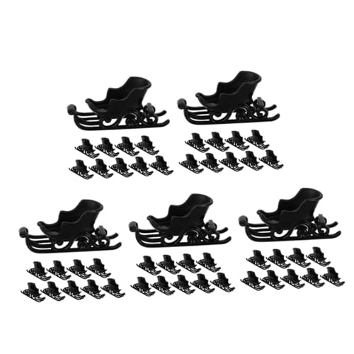 FRCOLOR 50 Stück Teiliges Mini Weihnachts-Schlitten Kunststoff Niedliche Santa Sleigh Figuren Tisch Baumschmuck-deko für Winterlandschaften und Festliche Weihnachtsdekoration FRCOLOR 50 Stück Teiliges Mini Weihnachts-Schlitten Kunststoff Niedliche Santa Sleigh Figuren Tisch Baumschmuck-deko für Winterlandschaften und Festliche Weihnachtsdekoration von FRCOLOR