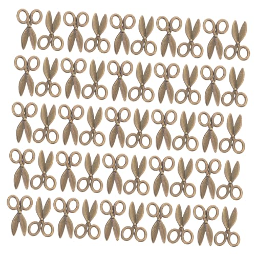 FRCOLOR 50 Stück Teiliges Miniatur Metall-Dollhouse-scheren Realistische Vintage Nähwerkzeuge Präzise Gefertigte Miniatur-schneidescheren für Puppenhaus-Dekoration und Micro-landschaftsbau von FRCOLOR