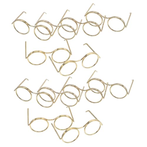 FRCOLOR 50 Stück Teiliges Miniatur Puppenbrillen aus Metall Drahtgestell Filigrane für DIY Basteln Familienfreundliche Fotorequisiten Realistische Puppenhaus Accessoires in Gold FRCOLOR 50 Stück Teiliges Miniatur Puppenbrillen aus Metall Drahtgestell Filigrane für DIY Basteln Familienfreundliche Fotorequisiten Realistische Puppenhaus Accessoires in Gold von FRCOLOR