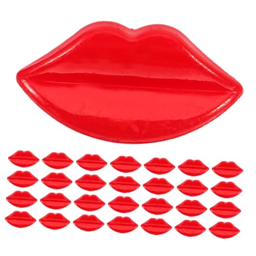 FRCOLOR 50 Stück Teiliges Puppen Mund Button Bunte Lippenform Knöpfe mit Löchern DIY Bastelknöpfe für Puppenherstellung und Kleidungsdekoration Kreative Mundteile für Vielseitigen Einsatz von FRCOLOR