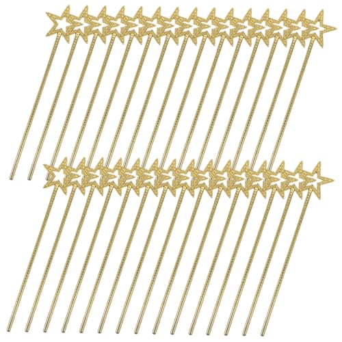 FRCOLOR 50 Stück Teiliges Stern Zauberstäbe Goldene Engelstäbe für Party Requisiten Bühnenperformance Cosplay Zubehör für Festliche Anlässe und Rollenspiele FRCOLOR 50 Stück Teiliges Stern Zauberstäbe Goldene Engelstäbe für Party Requisiten Bühnenperformance Cosplay Zubehör für Festliche Anlässe und Rollenspiele von FRCOLOR
