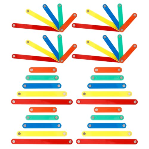FRCOLOR 50Stücke Magnetische Geometrische Streifen für Lernspielzeug für Mathe und Fördert Kognitive Fähigkeiten und Eltern Junge Mädchen Interaktion Sicher und Vielseitig von FRCOLOR