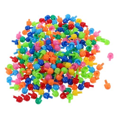 FRCOLOR 592 STÜCKE Teiliges Pilznagel Steckpuzzle für Kreatives DIY Bastelspielzeug Feinmotorik Hand Auge Koordination und Künstlerischer Entwicklung Großer und Kleiner Pilznägel von FRCOLOR