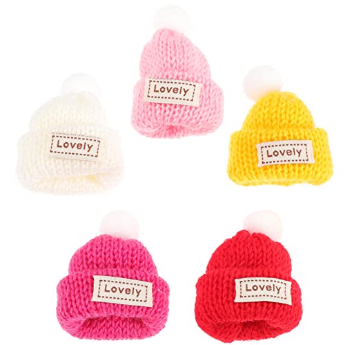 FRCOLOR 5Stücke Mini Strickhüte für DIY Weihnachtsbaumdekorationen Farbige Wollmützen als Bastelzubehör für Kopfschmuck und Festliche Anlässe FRCOLOR 5Stücke Mini Strickhüte für DIY Weihnachtsbaumdekorationen Farbige Wollmützen als Bastelzubehör für Kopfschmuck und Festliche Anlässe von FRCOLOR