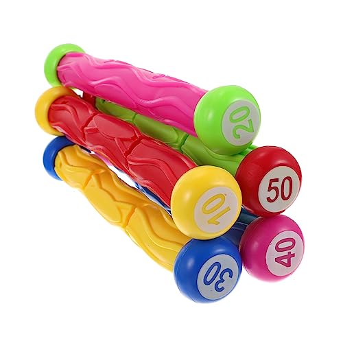 FRCOLOR 5 Stücke Tauchstäbe Spielzeug für Kinder Buntes Pool Tauchspielzeug für Schwimmtraining und Wasserspaß von FRCOLOR