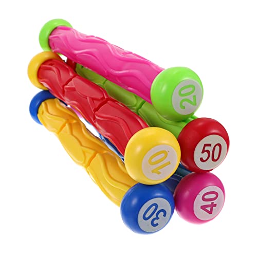 FRCOLOR 5Stücke Teiliges Tauchstöcke für Pool für Unterwasserspaß Sicheres und Langlebiges Kunststoffmaterial für Schwimmtraining und Spiel im Wasser FRCOLOR 5Stücke Teiliges Tauchstöcke für Pool für Unterwasserspaß Sicheres und Langlebiges Kunststoffmaterial für Schwimmtraining und Spiel im Wasser von FRCOLOR