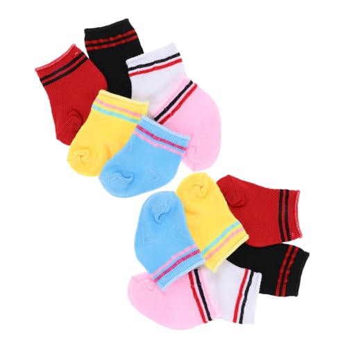 FRCOLOR 6 Paare Bunte Puppensocken aus Weicher Baumwolle Gestrickte Knöchelsocken für Puppen Vielseitige Puppenhaus Accessoires Komfortabel und Passend für Mädchen Puppenkleidung FRCOLOR 6 Paare Bunte Puppensocken aus Weicher Baumwolle Gestrickte Knöchelsocken für Puppen Vielseitige Puppenhaus Accessoires Komfortabel und Passend für Mädchen Puppenkleidung von FRCOLOR