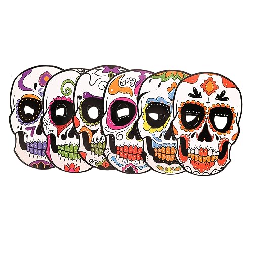 FRCOLOR 6 Stk Maskerade-party-maske Mexikanischer Tag Der Toten Masken Tag Der Toten Totenkopfmasken Tag Der Toten Skelettmasken Schädelmaske Cosplay-maske Pack Halloween Papier FRCOLOR 6 Stk Maskerade-party-maske Mexikanischer Tag Der Toten Masken Tag Der Toten Totenkopfmasken Tag Der Toten Skelettmasken Schädelmaske Cosplay-maske Pack Halloween Papier von FRCOLOR