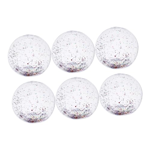 FRCOLOR 6 Stück Aufblasbarer Strandball mit Glitzer Transparentes PVC für Kreatives Wasserspielzeug für Strand und Poolspaß FRCOLOR 6 Stück Aufblasbarer Strandball mit Glitzer Transparentes PVC für Kreatives Wasserspielzeug für Strand und Poolspaß von FRCOLOR
