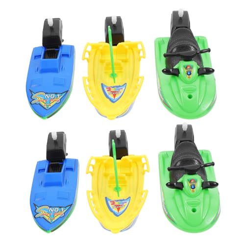 FRCOLOR 6 Stück Badespielzeug Boote aus Kunststoff Wasserspielzeug für Kleinkinder Segelboote Schnellboote Motorräder Sicher und Farbenfroh für Badewanne und Spielspaß von FRCOLOR