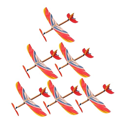 FRCOLOR Selbstgemacht Segelflugzeug Spielzeug für Kinder 6 Stück Handgemachte Flugzeuge Spielzeug Bastelset Kreatives für Jungen und Mädchen von FRCOLOR