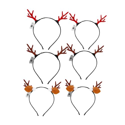 FRCOLOR 6 Stück LED Weihnachts Haarreif Rentier Geweih Stirnband mit Leuchtenden Zacken für Party Karneval und Festliche Kostüme Erwachsene FRCOLOR 6 Stück LED Weihnachts Haarreif Rentier Geweih Stirnband mit Leuchtenden Zacken für Party Karneval und Festliche Kostüme Erwachsene von FRCOLOR