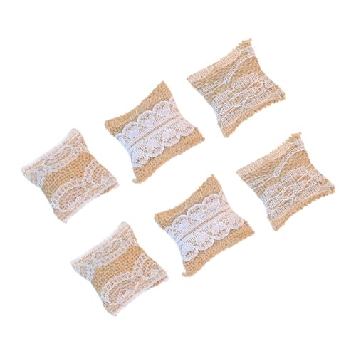 FRCOLOR 6 Stück Maßstab Sofakissen aus Weichem Stoff Realistische Miniatur Wohn und Schlafzimmer Dekoration für Puppenmöbel von FRCOLOR