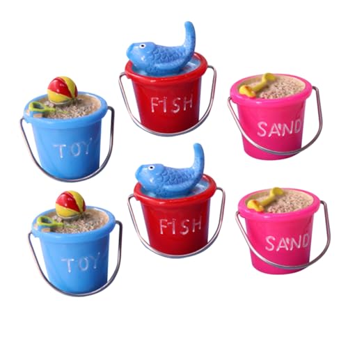 FRCOLOR 6 Stück Mini Strand Eimer Deko Teilig Niedliche Garten Miniaturen für Sukkulenten Mikrolandschafts Dekoration DIY Accessoire für Sandtischmodelle Rot Blau Rosa FRCOLOR 6 Stück Mini Strand Eimer Deko Teilig Niedliche Garten Miniaturen für Sukkulenten Mikrolandschafts Dekoration DIY Accessoire für Sandtischmodelle Rot Blau Rosa von FRCOLOR