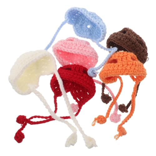 FRCOLOR 6 Stück Mini Strickmützen für Puppen Kleine Handgestrickte Wollmützen Mini Hüte für Figuren DIY Basteln Schlüsselanhänger Weihnachtsbaumschmuck FRCOLOR 6 Stück Mini Strickmützen für Puppen Kleine Handgestrickte Wollmützen Mini Hüte für Figuren DIY Basteln Schlüsselanhänger Weihnachtsbaumschmuck von FRCOLOR