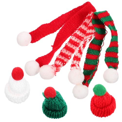 FRCOLOR 6 Stück Mini Weihnachtsmütze und Schal Gestrickte Mini Hüte in Rot Weiß Grün mit Passenden Schals Vielseitiges Bastelzubehör für DIY Handy-deko Nikolausmütze Christbaumschmuck und FRCOLOR 6 Stück Mini Weihnachtsmütze und Schal Gestrickte Mini Hüte in Rot Weiß Grün mit Passenden Schals Vielseitiges Bastelzubehör für DIY Handy-deko Nikolausmütze Christbaumschmuck und von FRCOLOR