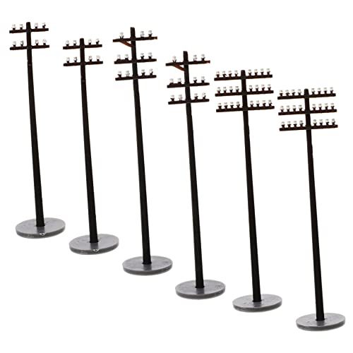 FRCOLOR Miniatur Telegrafenmast 6 Stücke Kleiner Telegrafenmast Modell für Mikrolandschaften Gartenornamente Modelleisenbahn Zubehör für Sandtisch Dekoration Kinderspielzeug FRCOLOR Miniatur Telegrafenmast 6 Stücke Kleiner Telegrafenmast Modell für Mikrolandschaften Gartenornamente Modelleisenbahn Zubehör für Sandtisch Dekoration Kinderspielzeug von FRCOLOR