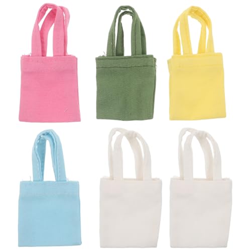 FRCOLOR 6 Stück Miniatur-puppenhandtaschen: Miniatur-Einkaufstasche Im Maßstab 1:6 – Schultertasche Aus Segeltuch Für Puppenhaus-Dekoration, Mikro-szenen-Verzierungen FRCOLOR 6 Stück Miniatur-puppenhandtaschen: Miniatur-Einkaufstasche Im Maßstab 1:6 – Schultertasche Aus Segeltuch Für Puppenhaus-Dekoration, Mikro-szenen-Verzierungen von FRCOLOR