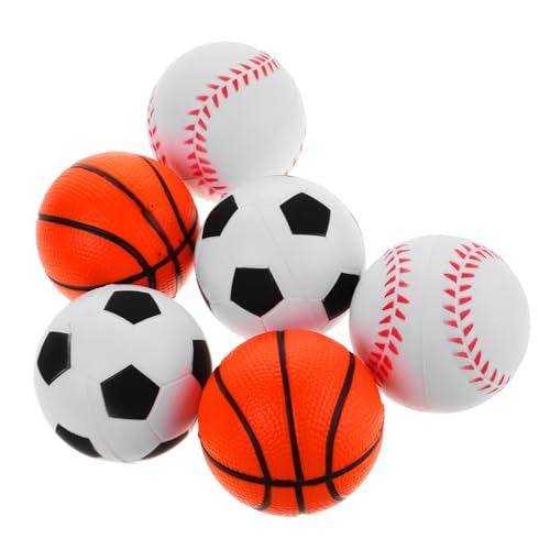 FRCOLOR 6 Stück PU Squeeze Bälle Fußball Basketball Baseball Weiche Stressbälle zum Drücken Vielseitige Fidget Toys für Erwachsene zur Stressreduktion und Entspannung FRCOLOR 6 Stück PU Squeeze Bälle Fußball Basketball Baseball Weiche Stressbälle zum Drücken Vielseitige Fidget Toys für Erwachsene zur Stressreduktion und Entspannung von FRCOLOR