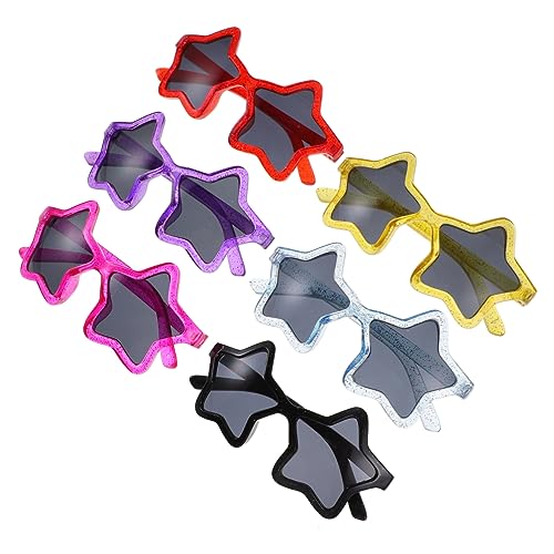 FRCOLOR 6 Stück Partybrillen Stern Led Geburtstag Lustig Farben Bulk- Für Retro Kinderbrille Neon-party- Junggesellin Perlen Schüttgut von FRCOLOR