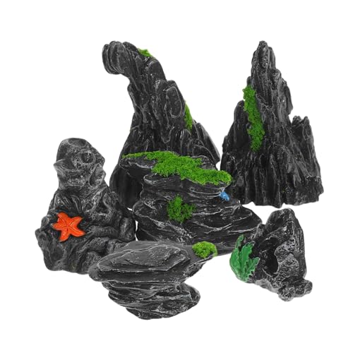 FRCOLOR 6 Stück Realistische Harzsteine für Fisch Tank Verstecke für Garnelen Betta und Miniature Landschaften Mikro Ökosystem Deko FRCOLOR 6 Stück Realistische Harzsteine für Fisch Tank Verstecke für Garnelen Betta und Miniature Landschaften Mikro Ökosystem Deko von FRCOLOR