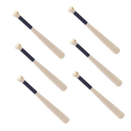 FRCOLOR 6stücke Mini-baseballschläger Puppenhaus Sportrequisiten-Modelle Holzimitation Kleine Schläger Zum Basteln Und Ausstellen Für Baseballfans Und Modellliebhaber von FRCOLOR