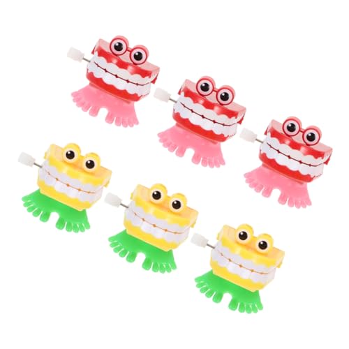 FRCOLOR 6 Stück Springgeister -zähnespielzeug Springen Aufziehspielzeug Für Halloween-Partys Lustiges Halloween-laufspielzeug Aufziehspielzeug Für Party Uhrwerksspielzeug Abs von FRCOLOR