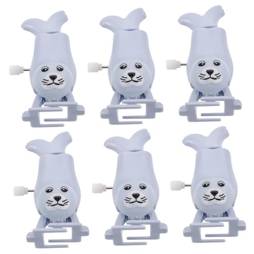 FRCOLOR 6 Stück Teiliges Aufziehspielzeug mit Laufenden Seelöwen Lebensechte Aufziehtiere für Batteriefrei Interaktives Familienspielzeug Partygeschenk und Montessori Lernspielzeug von FRCOLOR