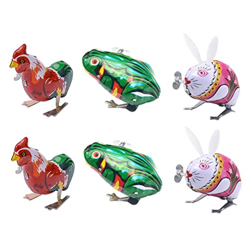 FRCOLOR 6 Stück Teiliges Aufziehspielzeug mit Tieren Kreative Cartoon Spielzeuge für Frosch Huhn und Kaninchen Lustige Spielzeuge Fantasie und FRCOLOR 6 Stück Teiliges Aufziehspielzeug mit Tieren Kreative Cartoon Spielzeuge für Frosch Huhn und Kaninchen Lustige Spielzeuge Fantasie und von FRCOLOR
