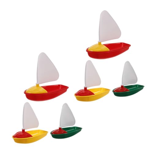 FRCOLOR 6 Stück Teiliges Bade Segelboote Bunte Schwimmende Spielzeugboote für Kleinkinder Fördert Motorik und Teamwork Kompakt und Tragbar für Strand Pool und Badewanne von FRCOLOR