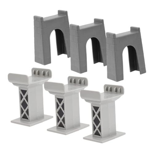 FRCOLOR 6 Stück Teiliges Brückenpfeiler für Kleine Holzeisenbahnen Stabile Graue Gleisstützen Gebogene Schienenhalter für Kreatives Spiel und Sichere Zugbrücken Spielerweiterung FRCOLOR 6 Stück Teiliges Brückenpfeiler für Kleine Holzeisenbahnen Stabile Graue Gleisstützen Gebogene Schienenhalter für Kreatives Spiel und Sichere Zugbrücken Spielerweiterung von FRCOLOR