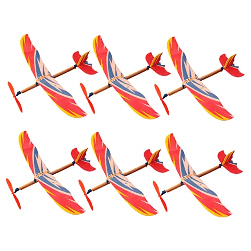 FRCOLOR 6 Stücke Selbstgemacht Segelflugzeug Spielzeug für Kinder Handgemachtes Gummibandflugzeug Bildungsspielzeug für Bastelprojekte Kreative Bastelaktivitäten für Outdoor Spiel FRCOLOR 6 Stücke Selbstgemacht Segelflugzeug Spielzeug für Kinder Handgemachtes Gummibandflugzeug Bildungsspielzeug für Bastelprojekte Kreative Bastelaktivitäten für Outdoor Spiel von FRCOLOR